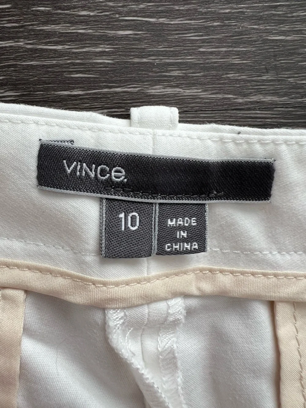 Vince White High-Waisted Tailored Shorts